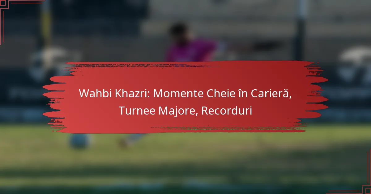 Wahbi Khazri: Momente Cheie în Carieră, Turnee Majore, Recorduri